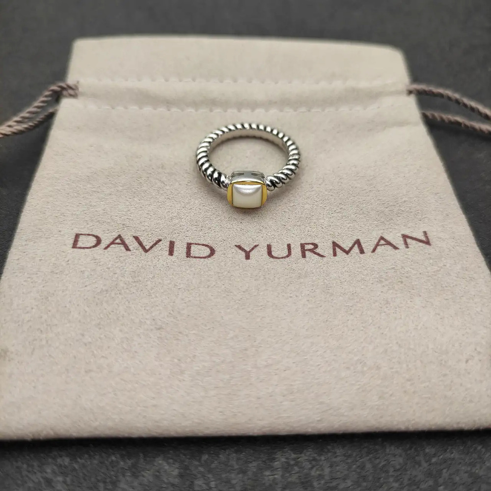 David Yurman Fat Square Pearl Ring